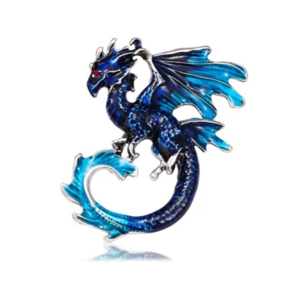NIP Unique Dragon Pin Brooch in Either Blue or Green! You Pick 1! - Picture 2 of 5
